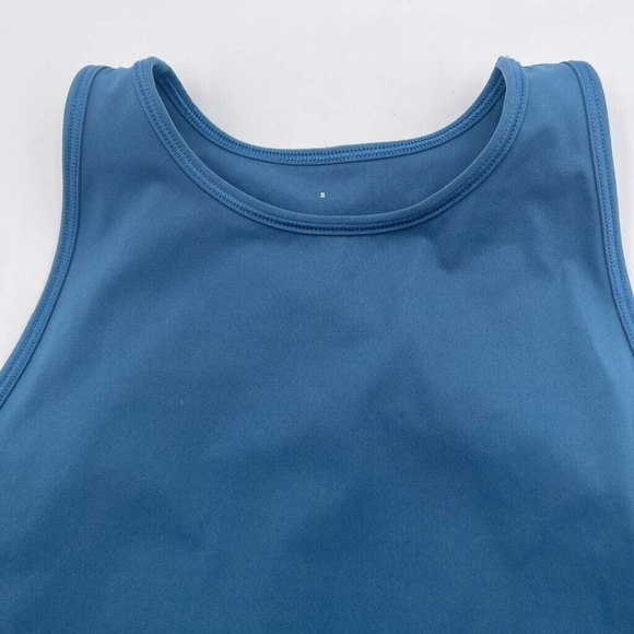 Everlane Womens Perform Tank Top Shirt‎ Blue Sleeveless Crew Neck Sports Bra S - Picture 2 of 5